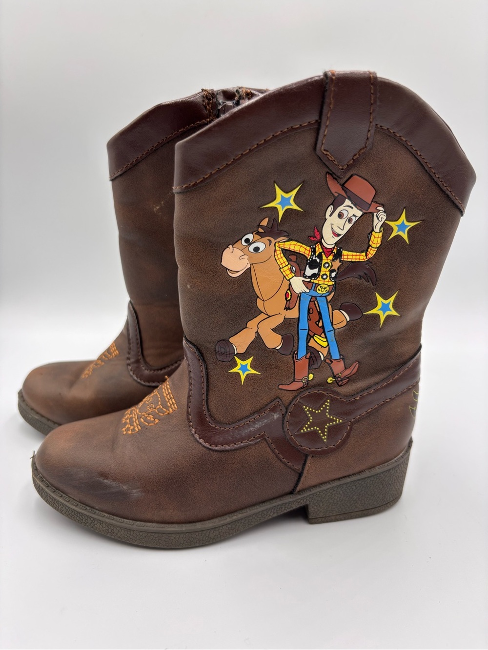 Disney Pixar Toy Story Brown Cowboy Boots – Woody & Bullseye | Toddler Size 9